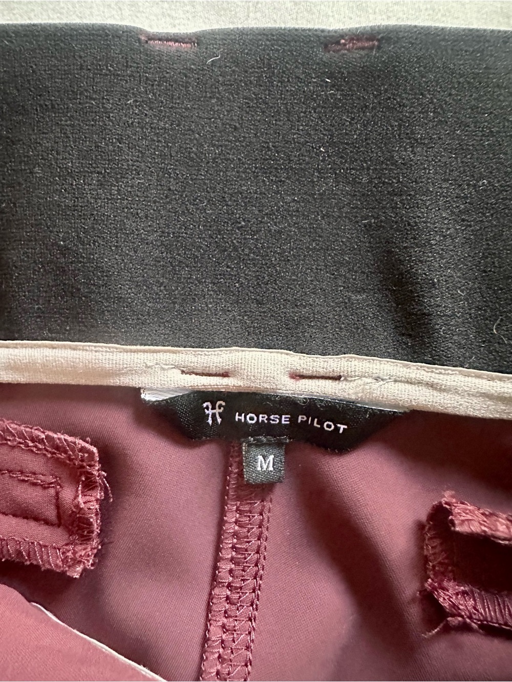 Women’s Burgundy Horse Pilot Riding Breeches - Picture 6 of 6
